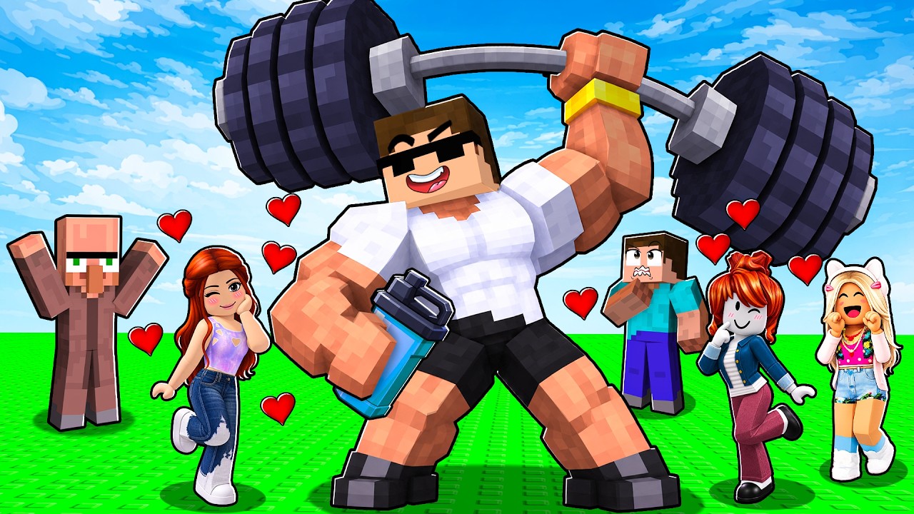 From Noob to Pro Bodybuilder in Muscle Legends..
