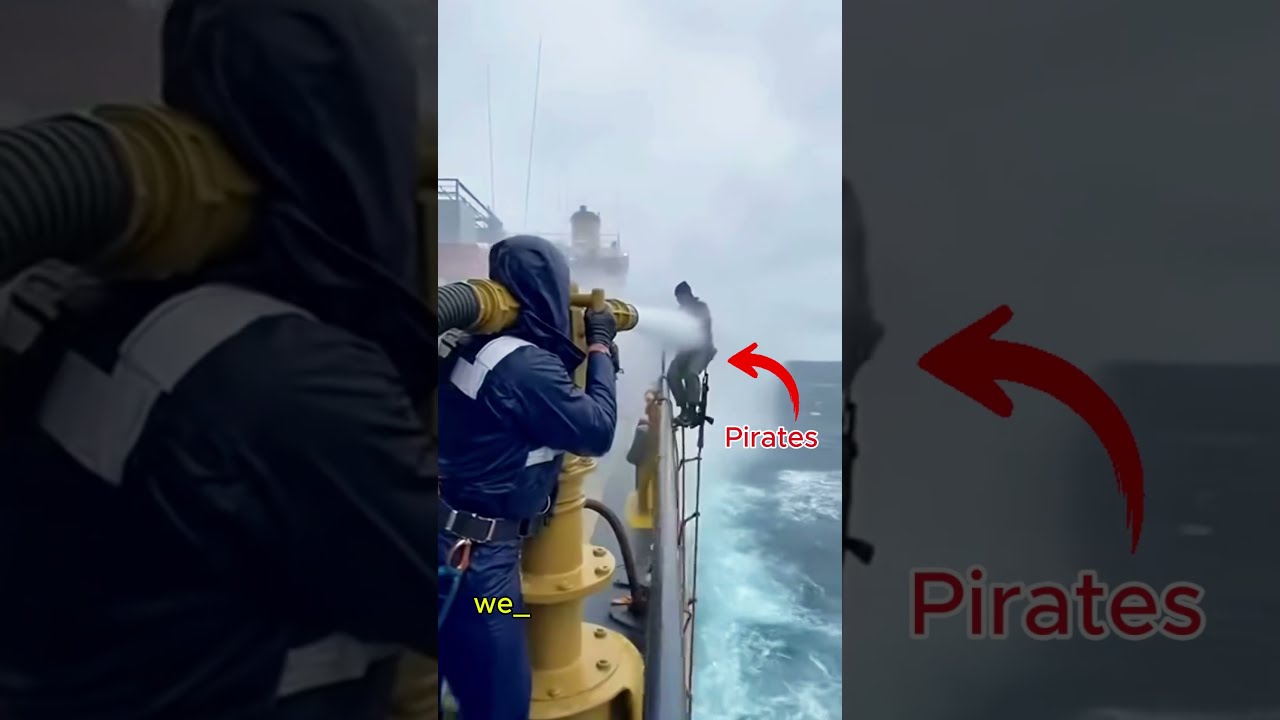 Confronting the Pirates! 🏴‍☠️ #oceanlife #pirates #waves #storm #sea