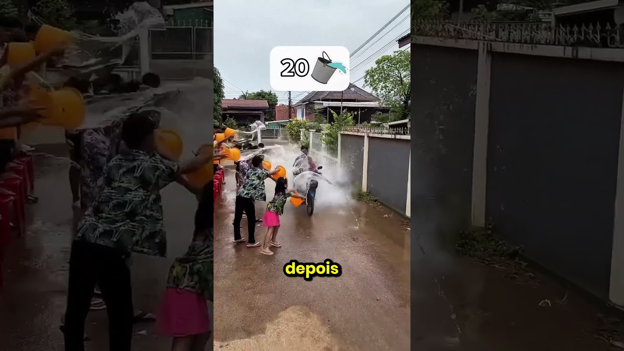 Quantos baldes de água derrubarão uma moto 😲