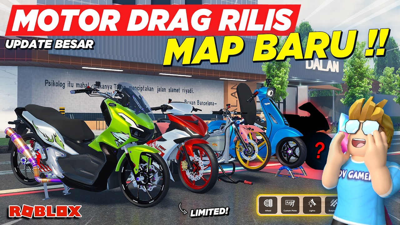 RDID UPDATE MAP BESAR RILIS !! BANYAK MOTOR DRAG LIMITED VIETNAM STYLE DAN JOB OJOL - Roblox
