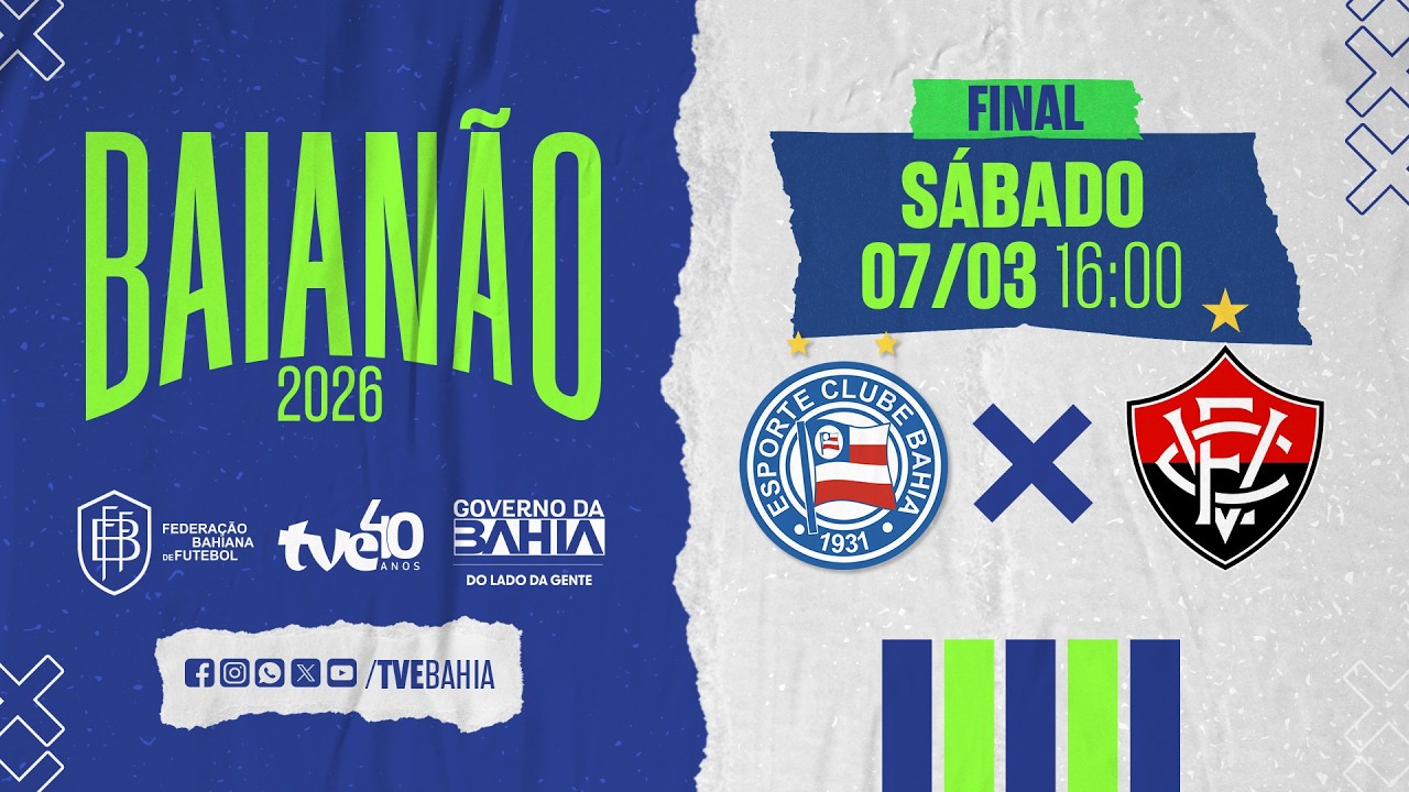 BAHIA 2 X 1 VITÓRIA | FINAL | PARTIDA COMPLETA|  #BaianãoNaTVE 07/03/2026
