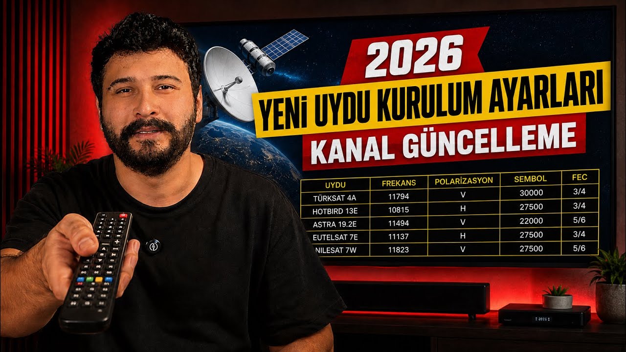 TV YENİ UYDU FREKANS AYARLAMA Türksat Kanal Güncelleme 2026