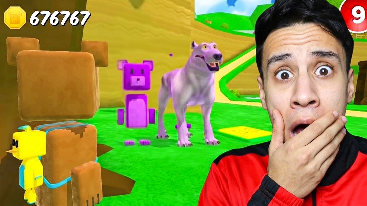 وجدت الكلب البنفسجي العملاق الخاص بالزعيم الأخير في Super Bear Adventure! 😱🚫