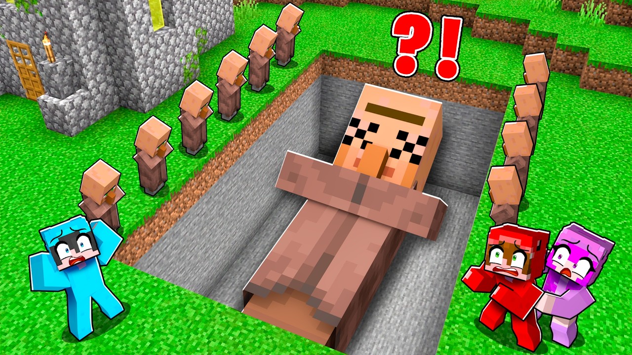 Descubrí el SECRETO del ALDEANO ENTERRADO en Minecraft...