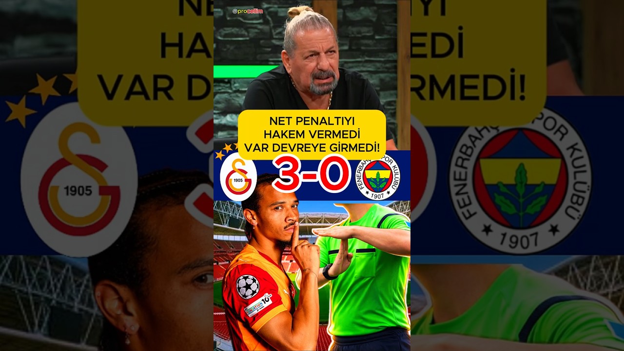 Galatasaray Fenerbahçe Derbisinin 22. Dakikasında Sane'nin Pozisyonunda Penaltı...  #procellim