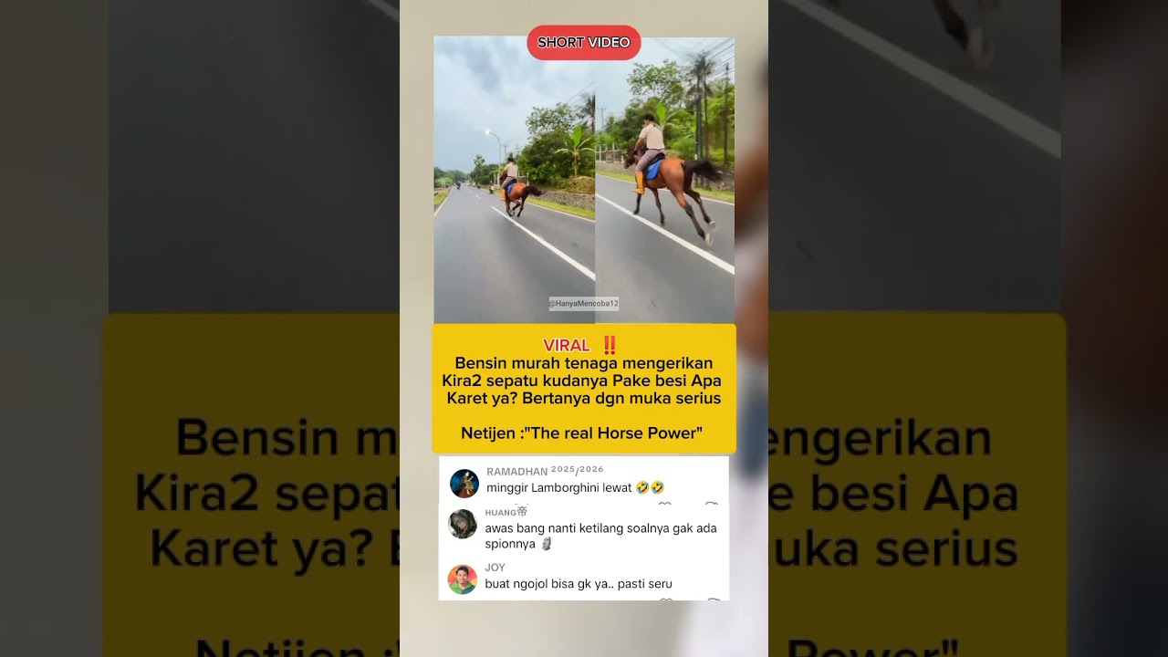 Ferrari berkekuatan one Horse Power‼️😅 #kuda #ferrari #trendingshorts #shorts