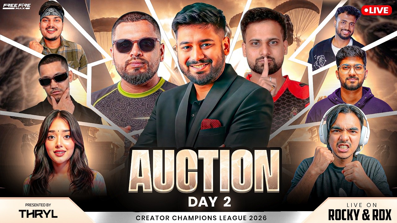 Creator Champions League 2026 - Auction Day 2 | The Forge Begins #freefire #freefirelive #gyangaming