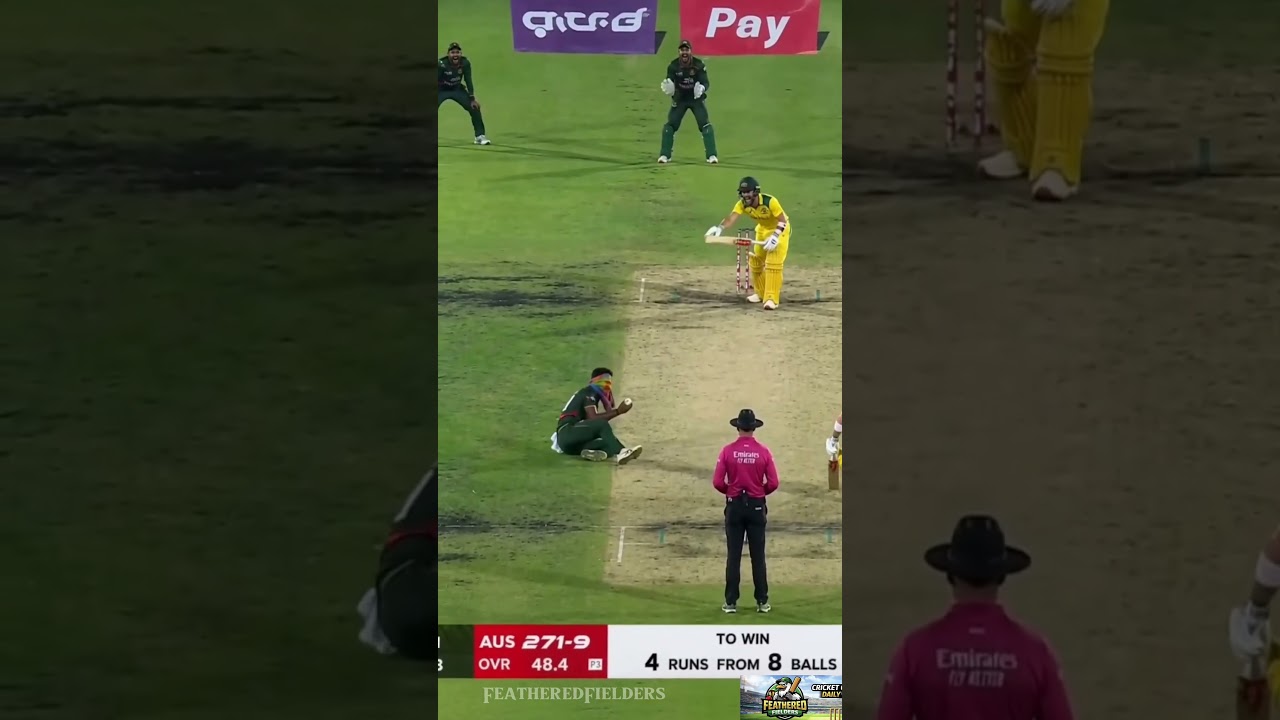 🧣 Bowler Got a Scarf Stuck on His Face Mid-Delivery! 😂🏏 #cricket