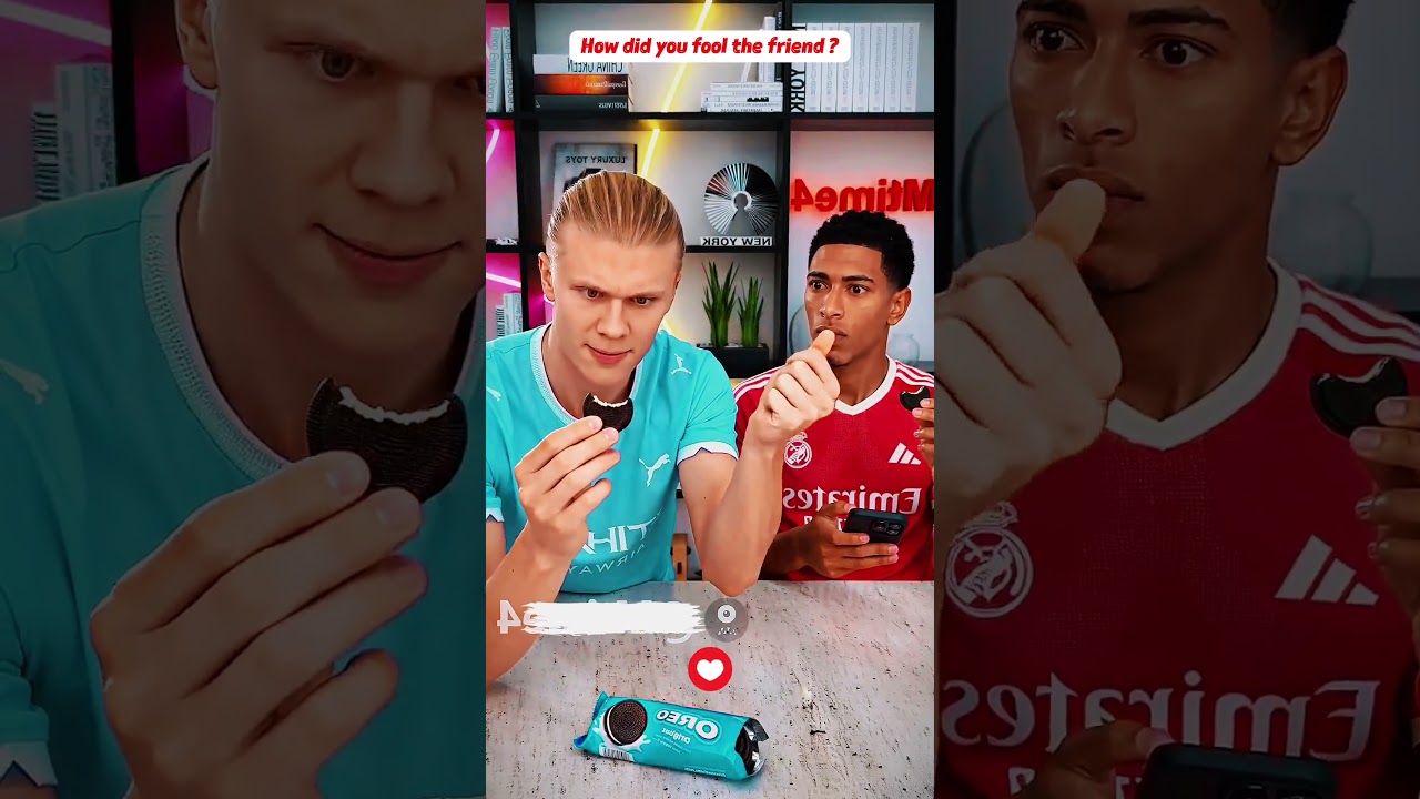 Haaland’s Oreo Trick Completely Fooled Bellingham 😂🍪 #shorts #haaland #norway