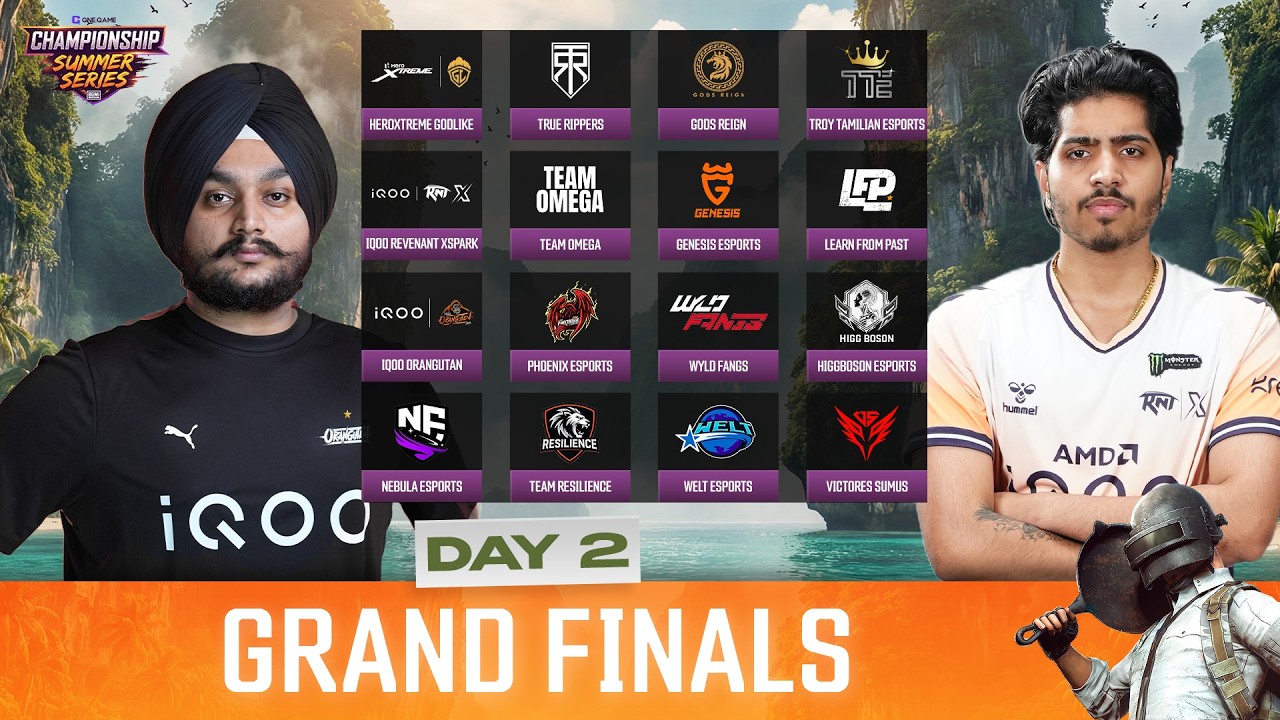 ONEGAME BGMI - Summer Championship Series | Grand Finals | Day 2 | #godlike #OG #Omega #xspark #TR