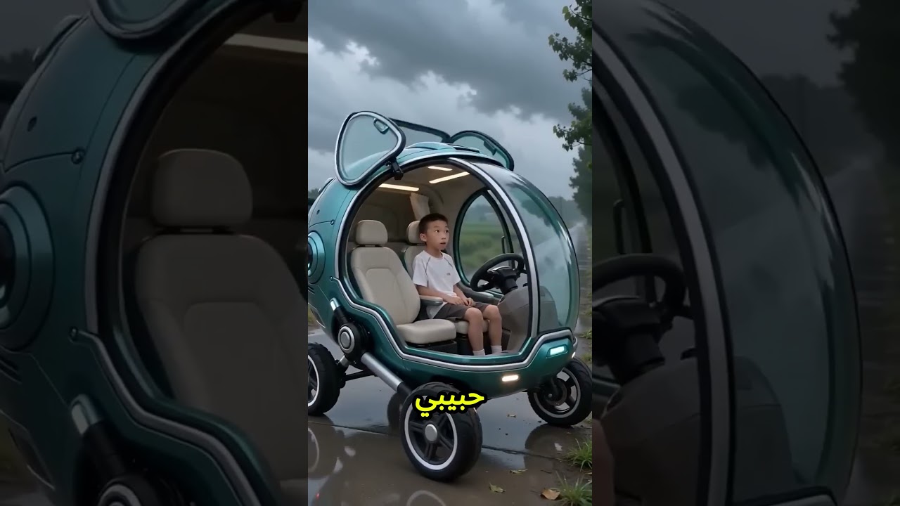 أنا هضغط على زرار، هيحوّل الموتوسيكل لعربية وهتحمينا من المطر😱🌧️🔥