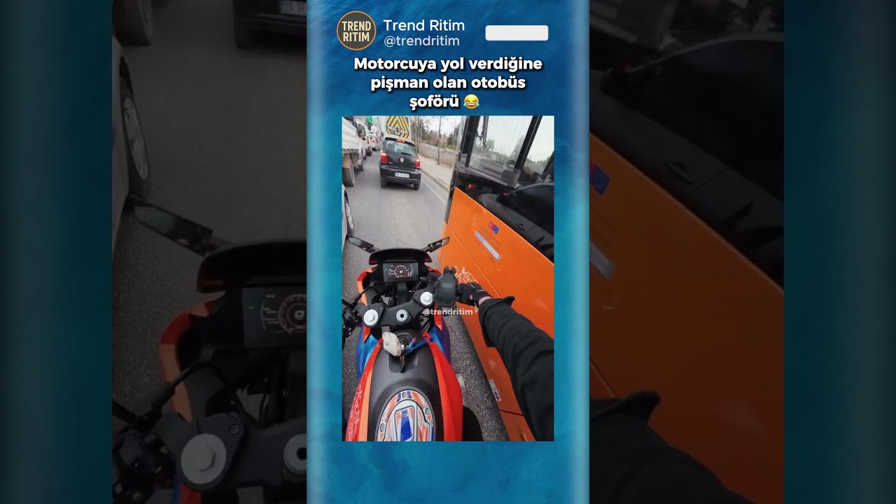 Motorcuya Yol Verdiğine Pişman Olan Şoför 🤣😅