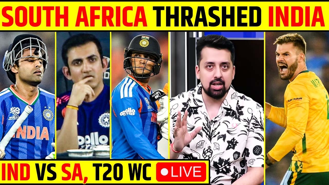 🔴INDIA VS SOUTH AFRICA T20 WC LIVE: SOUTH AFRICA THRASHED INDIA! #t20worldcup2026 #indvssa