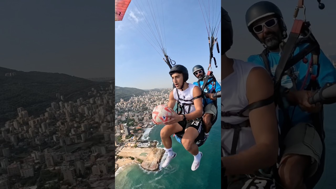 جربت اطير بالهواء مع ابي واعمل مهارات كرة قدم !! اصعب تحدي بعمله بحياتي 🤯🔥 #كرة_قدم