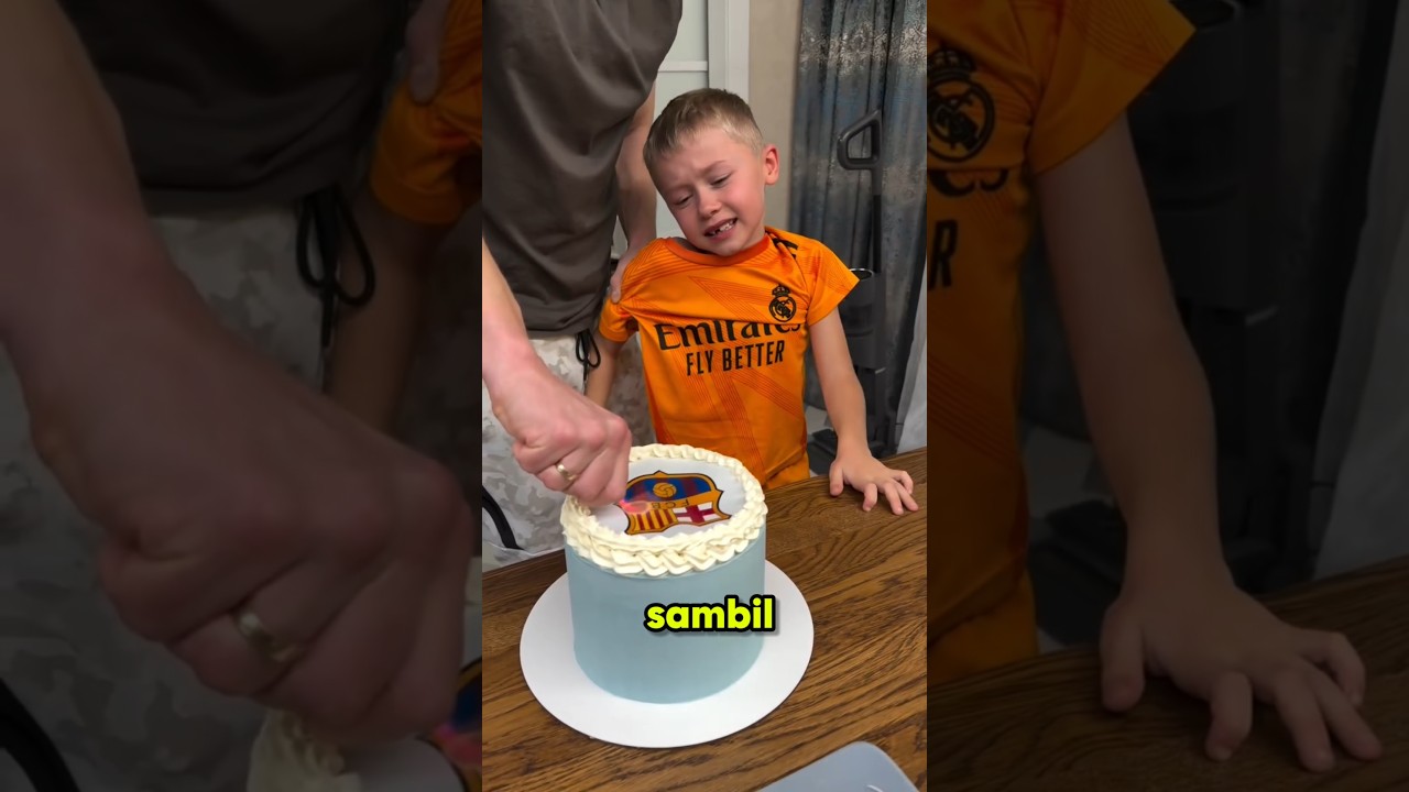ayah ini bakar kue ulang tahun anaknya! 😤 #shortviral #shorts