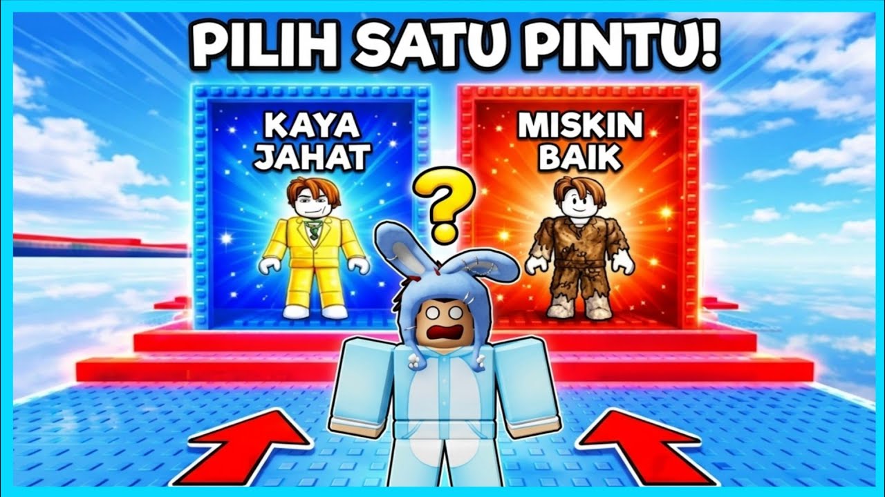 MIPAN & ZUZUZU Parkour Tower Laser Tapi Harus Pilih Pintu Dengan Pertanyaan Sulit! ROBLOX