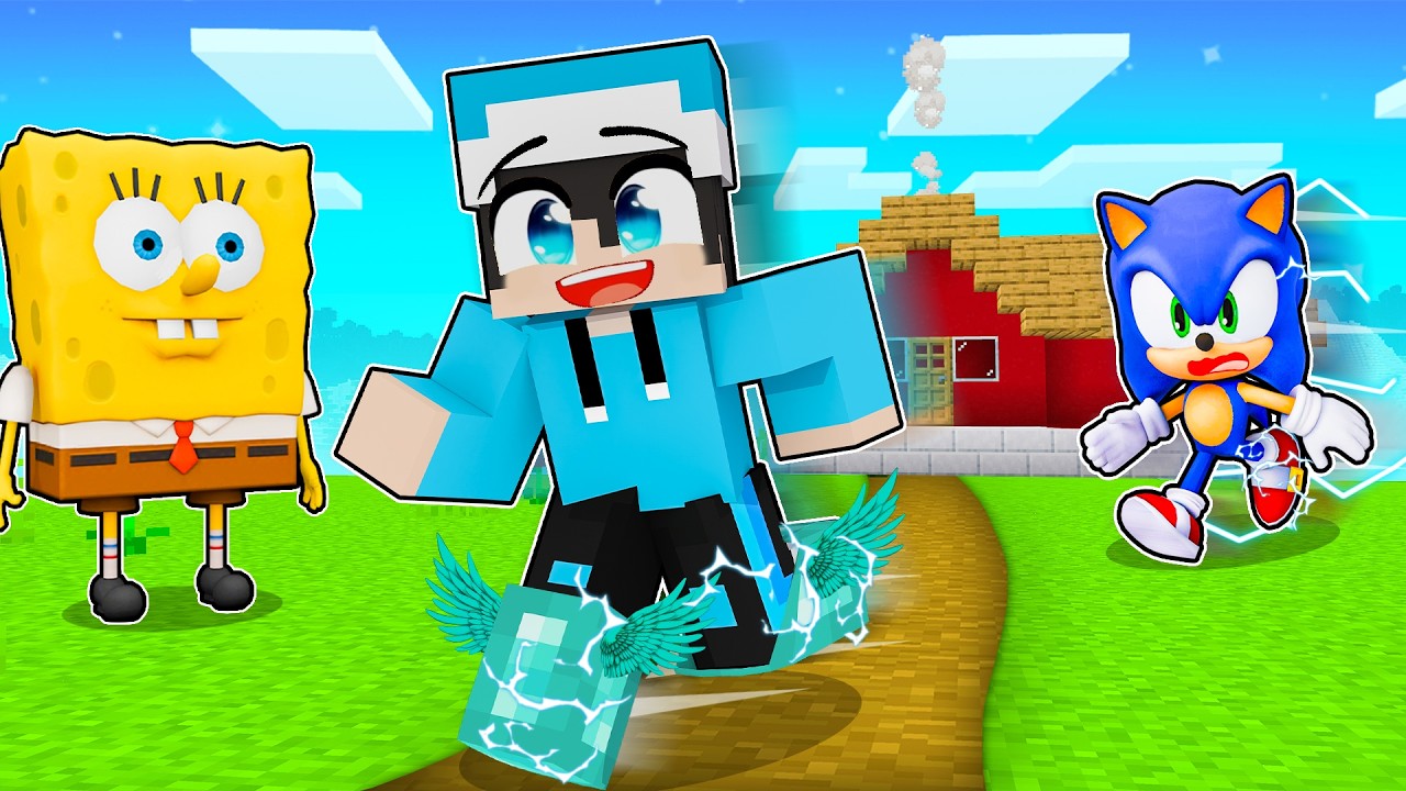 ماين كرافت لكن سرقنا حذاء سونيك السريع !!؟ ⚡🤪