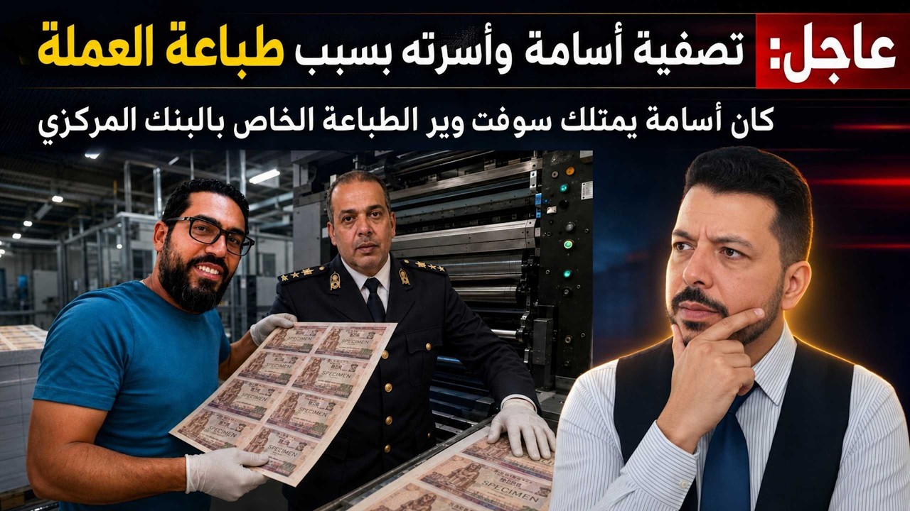 عاجل بسبب قيود الصندوق علي طبع نقود  فطبعت الحكومة في مطبعة اسامة وعند الامتناع قاموا بتصفيتة