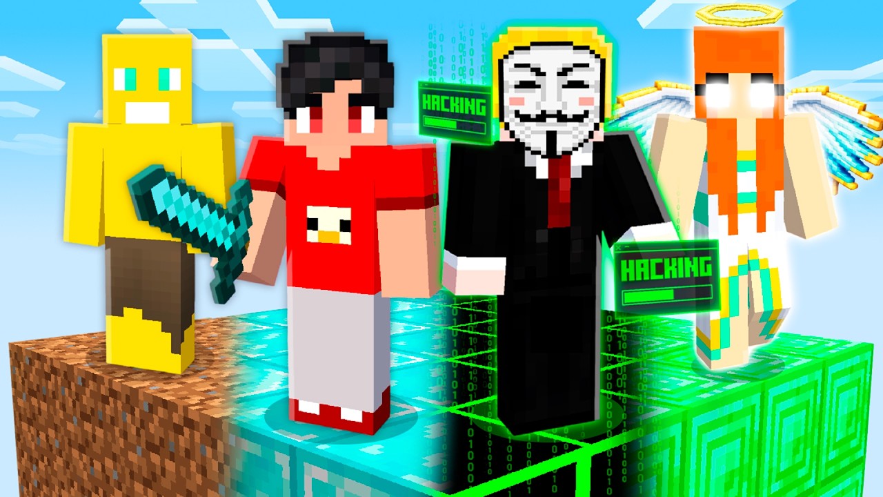SOBREVIVEMOS como NOOB vs PRO vs HACKER em um chunk