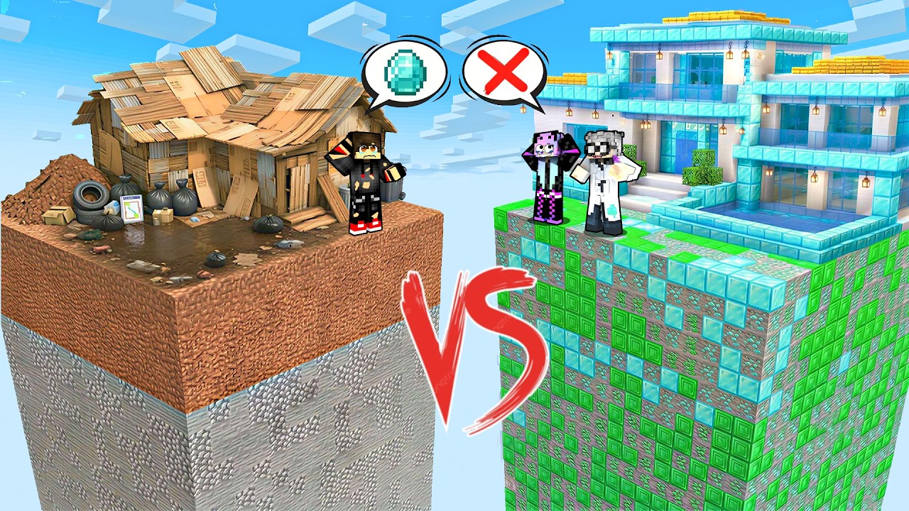 POOR CHUNK to MILLIONAIRE CHUNK Battle in Minecraft