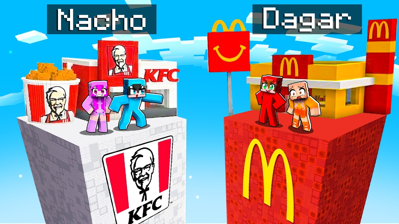 Evolución de Chunk KFC vs MCDONALDS en Minecraft!