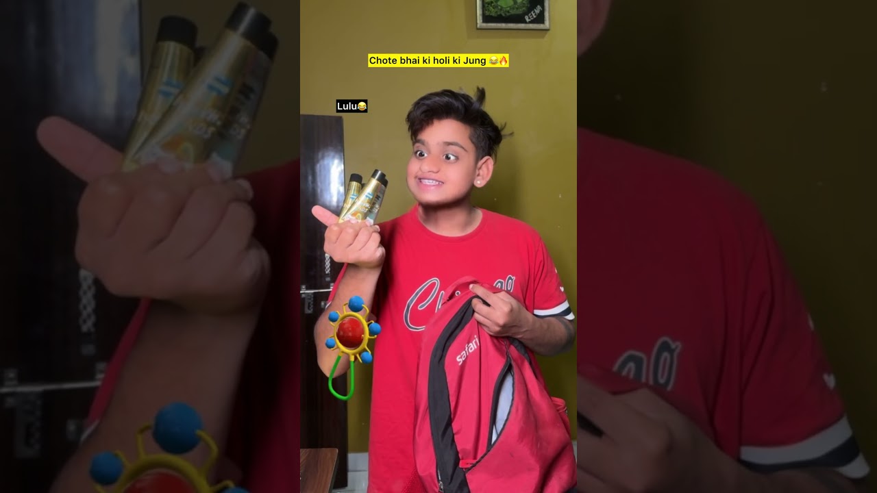 Chote bhai ki holi ki Jung 😂🔥| Indian family #shorts #indian #chaman #relatable #chotabhai #holi