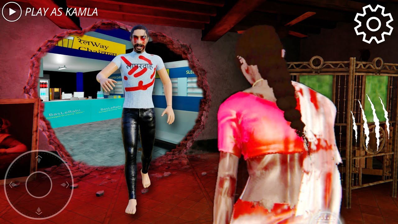 PLAYING AS KAMLA IN RAILWAY CHAI WALA  || KAMLA VS SCARY CUSTOMERS 