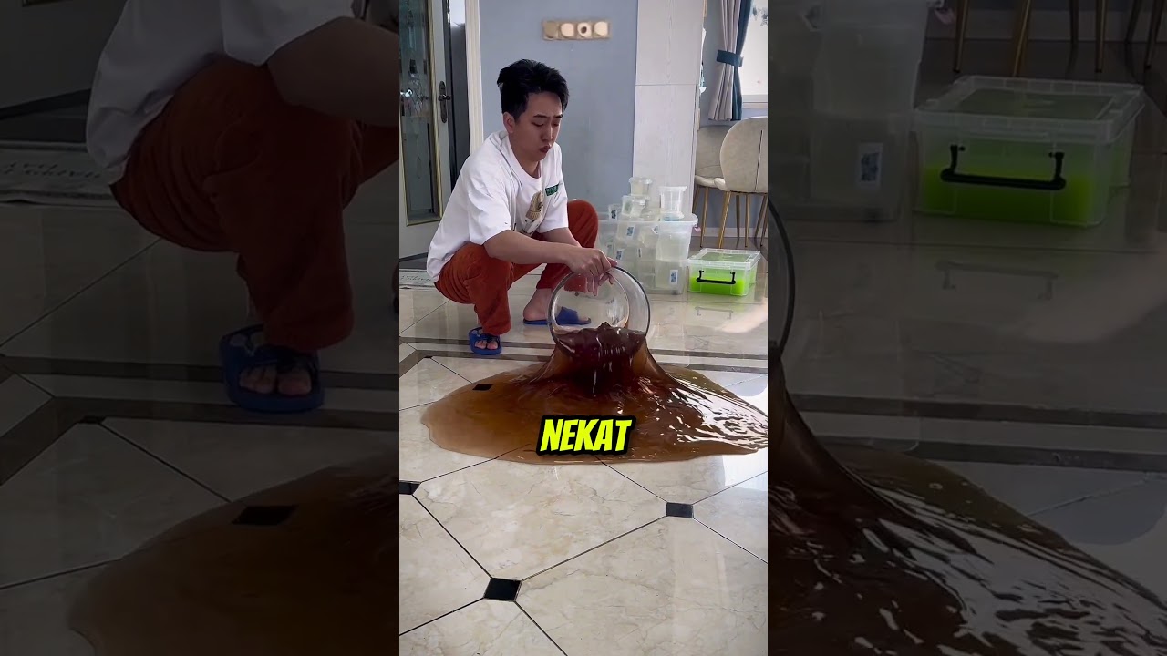 Cewek ini nemu cairan aneh di bak kamar mandinya 😱 #shortviral #slime