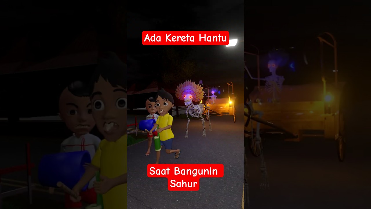kereta hantu datang saat sahur #animasihantu #keretahantu #horror