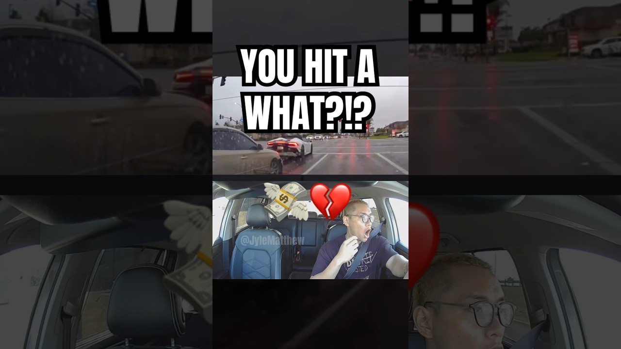 Do you think the Lambo driver did this intentionally? 🤦‍♂️ #cars #dashcam #parody #jylez06