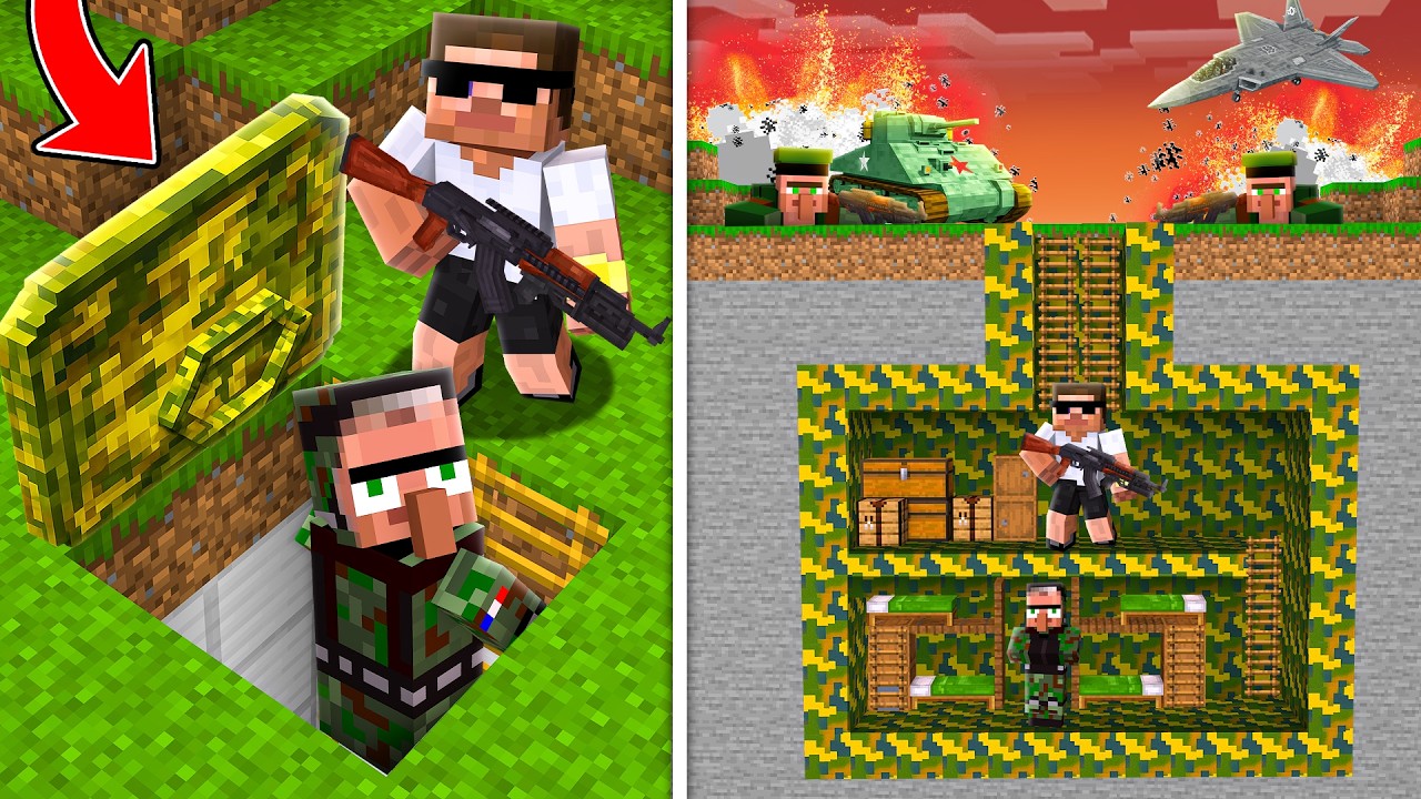 Surviving 100 Days in Doorbin's Military Bunker in Minecraft..