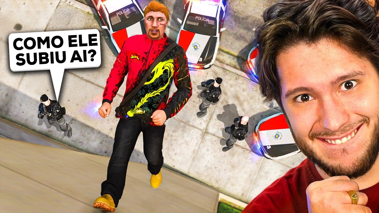Dei FUGA da POLÍCIA andando NA PAREDE!! (GTA 5 rp)