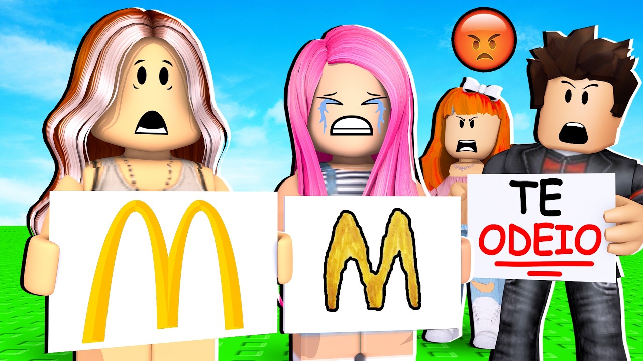 NICOLE e VANESSA NO DESAFIO DESENHE CERTO A LOGO no Roblox