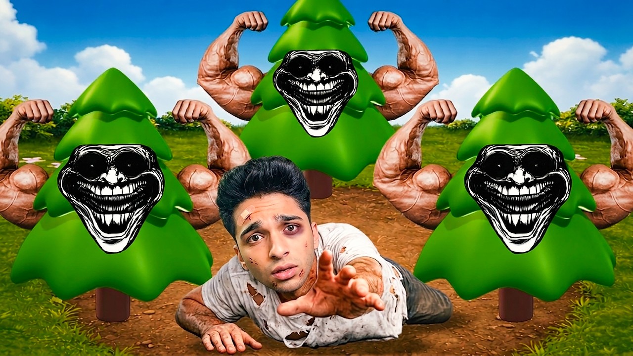 عبده ماندو في مهمه عبور الغابه ولكن كل الشجر بيكره (ضربوني) 🥲😱 | ‏trees hate you