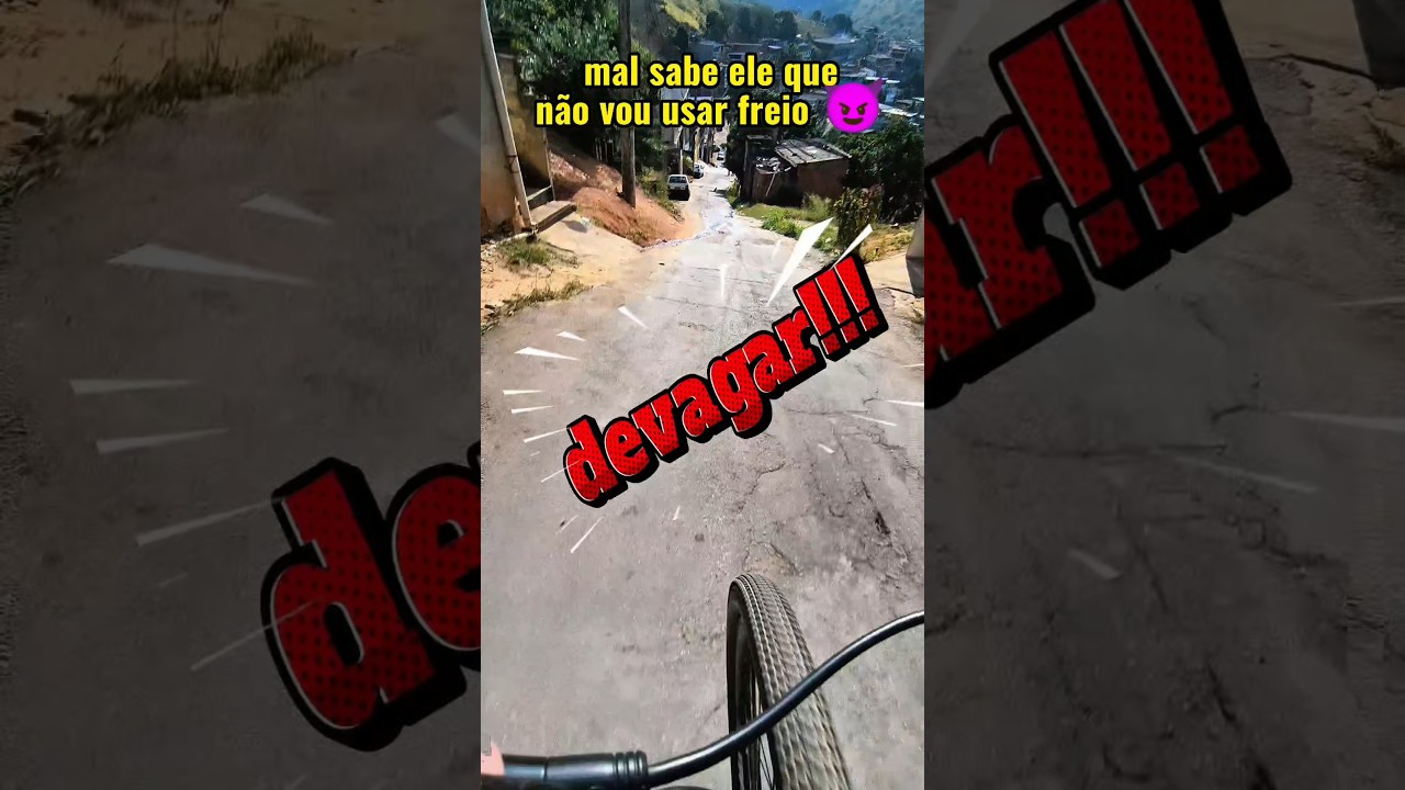 descendo ladeira de bike #bike #shorts