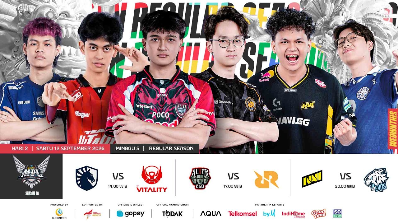 🔴 LIVE | MPL ID S18 | Minggu 5 Hari 2 | Bahasa Indonesia