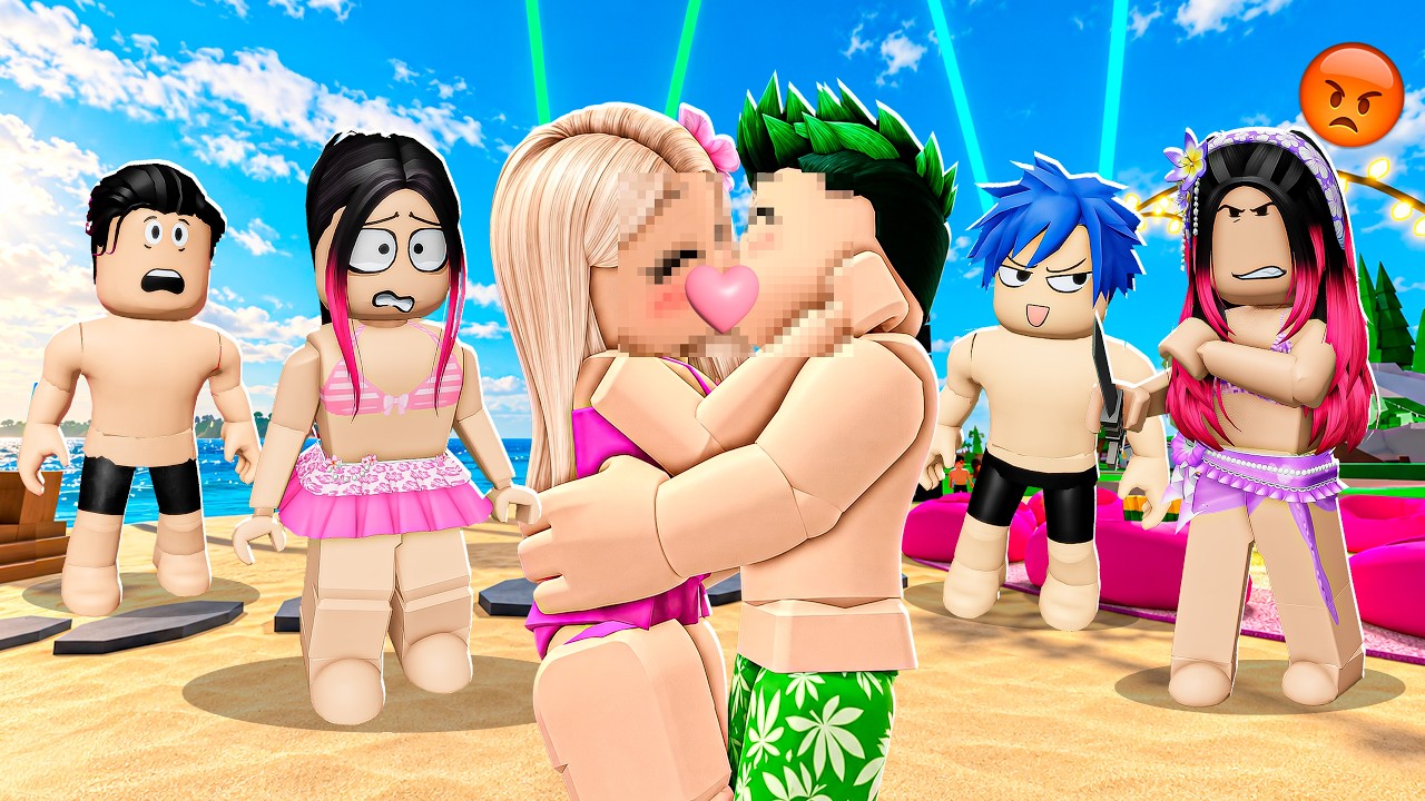 A LUPINHA FLAGROU A MÃE DA BEBÊ ROSINHA BEIJANDO O SAPO EM NOSSA FESTA NA PRAIA (Brookhaven)