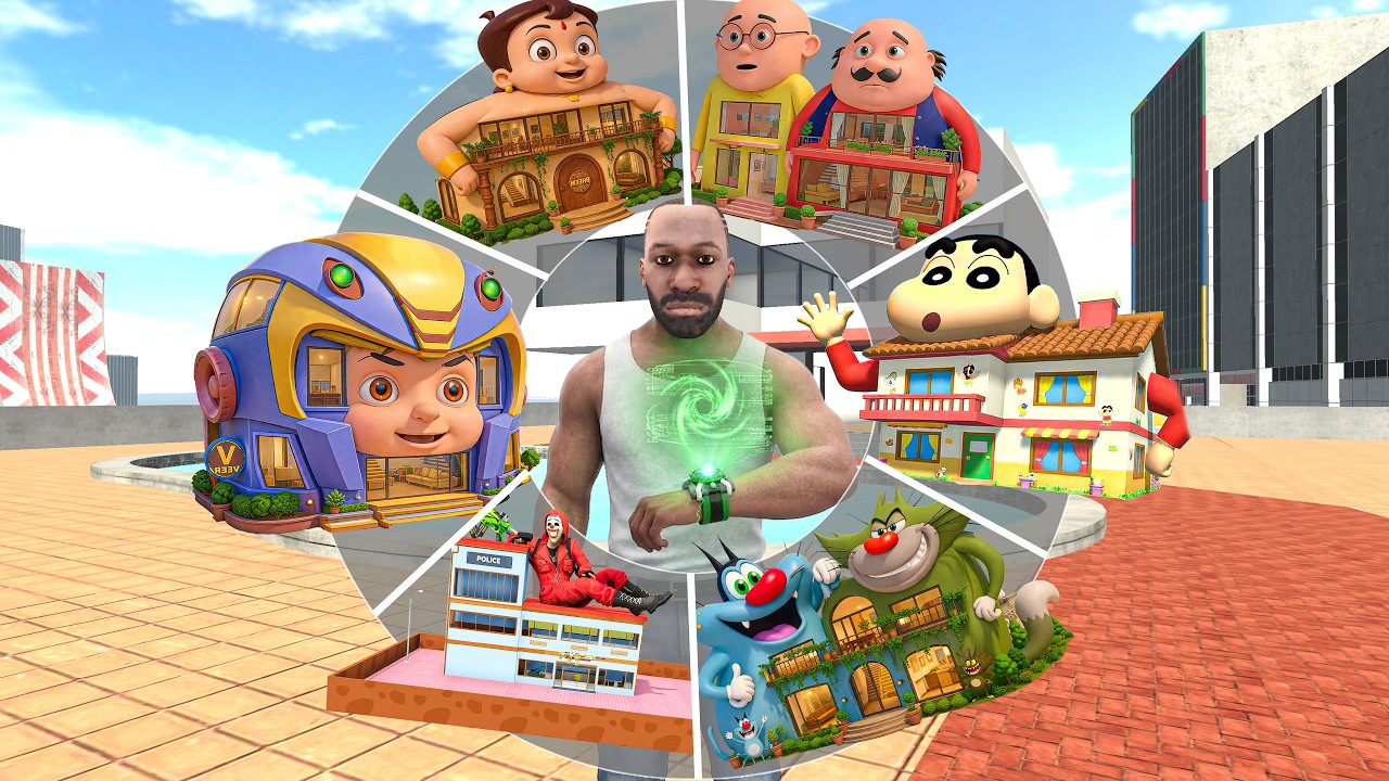 Franklin Use Magical House Watch For His Friends in Indian Bike Driving 3D