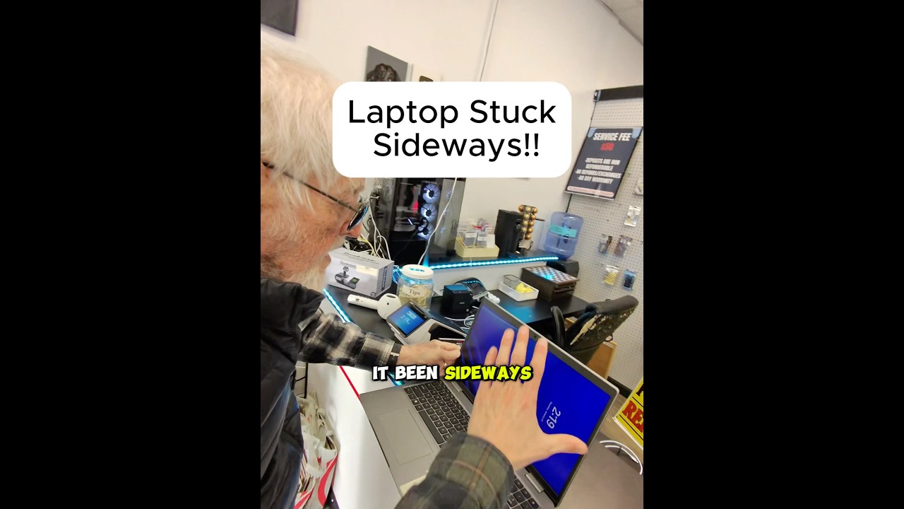 LAPTOP STUCK SIDEWAYS!!! #brokenfix #smartphone #education #retrogaming #problemfix - Published by Digital Doctor 