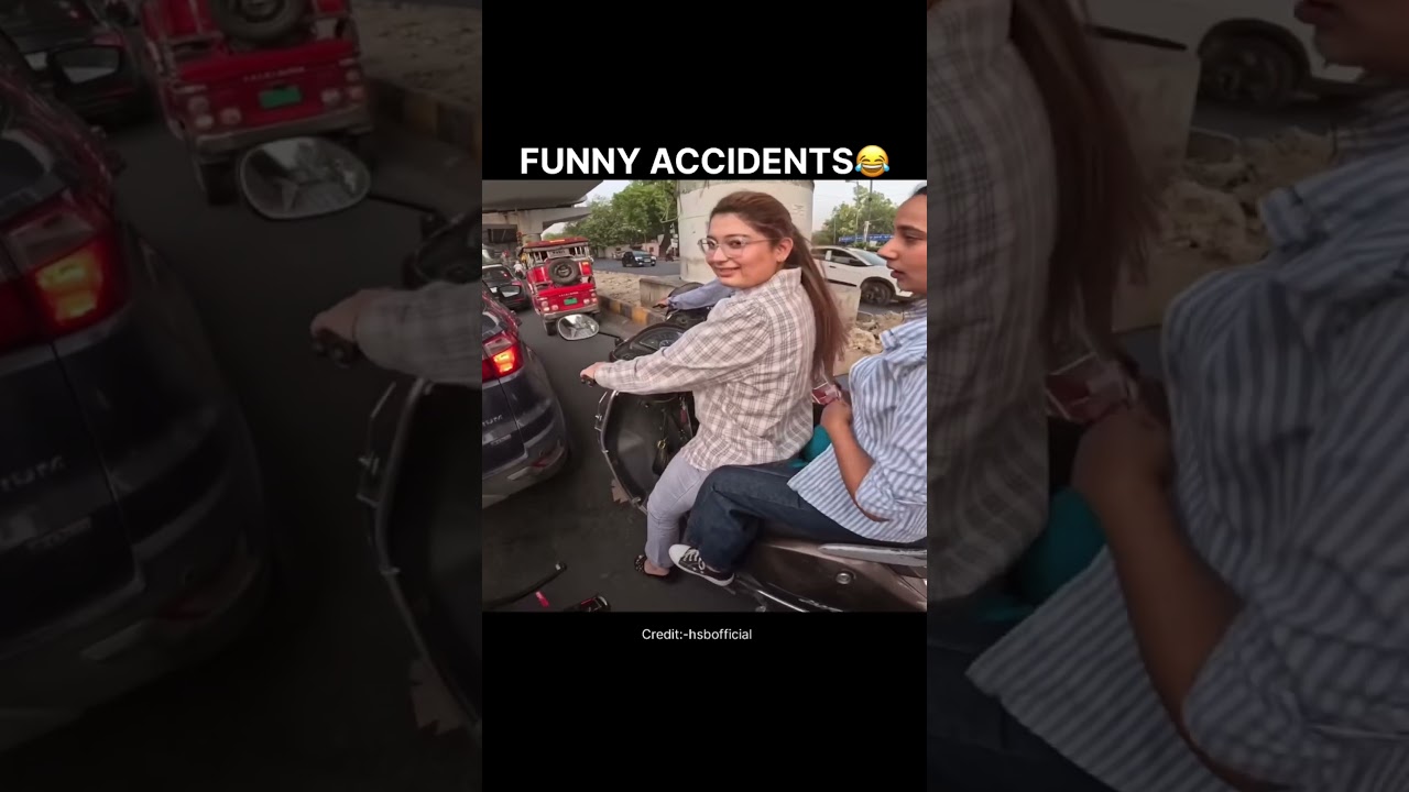 Funny accident 😂 #publicreactin #motovlog