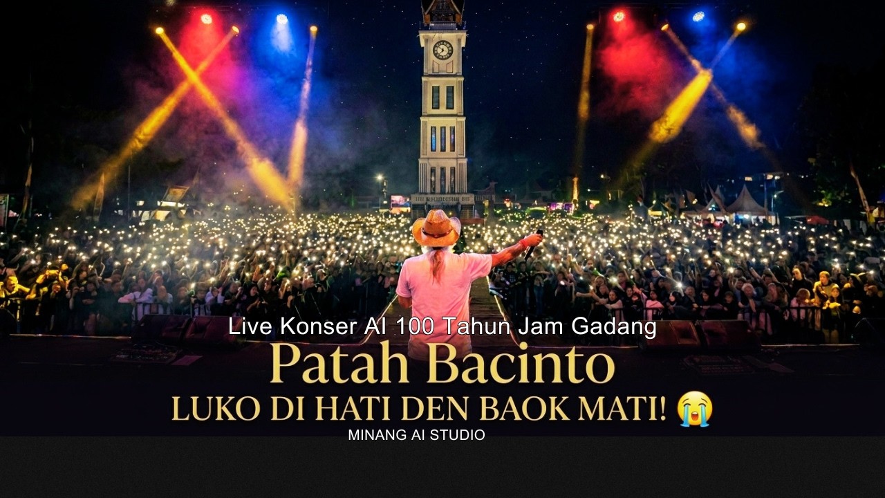 PATAH BACINTO 😭! Ribuan Penonton Nyanyi  Live Konser 100 Tahun Jam Gadang [MINANG AI STUDIO]