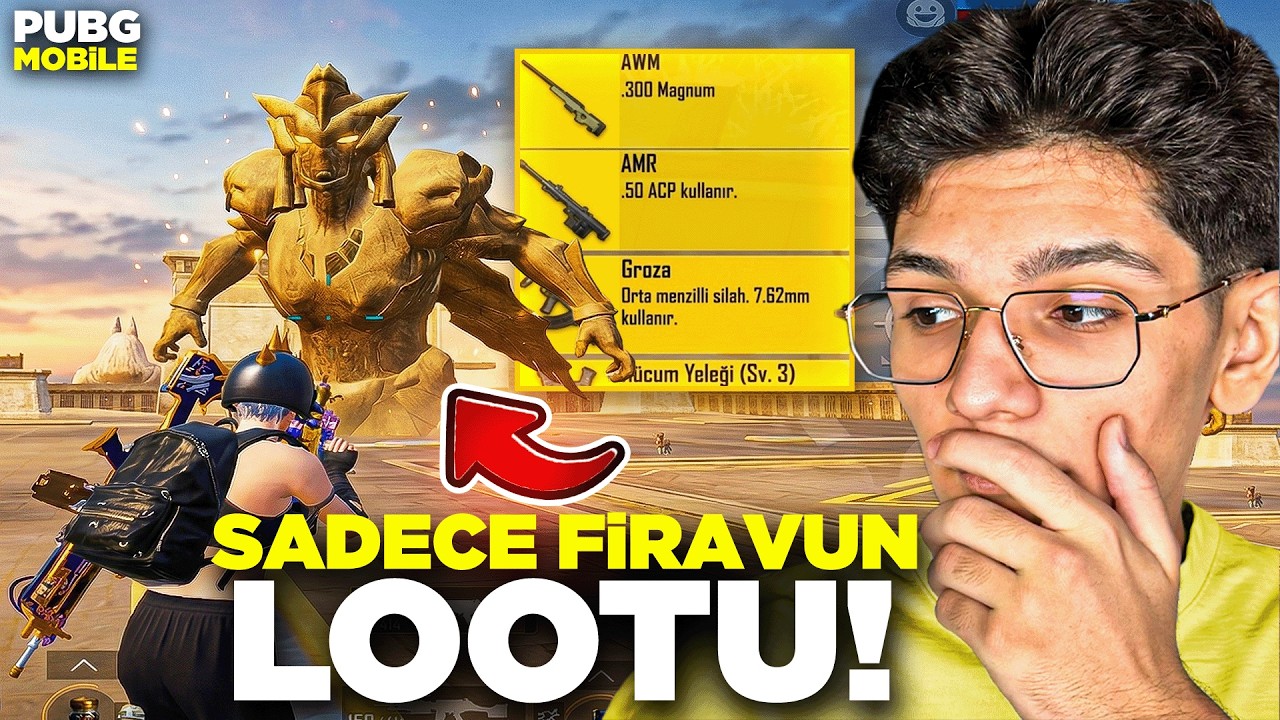 SADECE FİRAVUN BOSS'UN LOOTLARIYLA OYNADIM! ( imkansız ) - PUBG MOBİLE