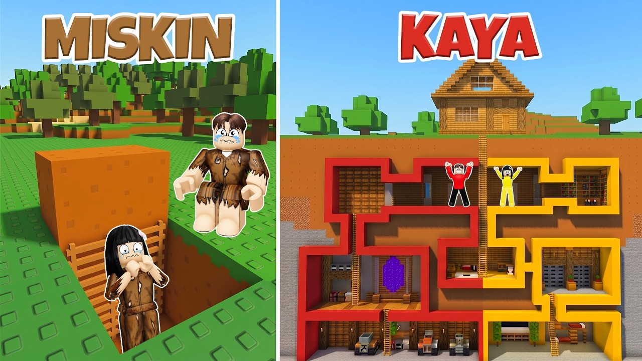 Yuta Mio dan Baby Celine Bangun Bunker Bawah Tanah Dari Miskin Sampai Kaya | Roblox