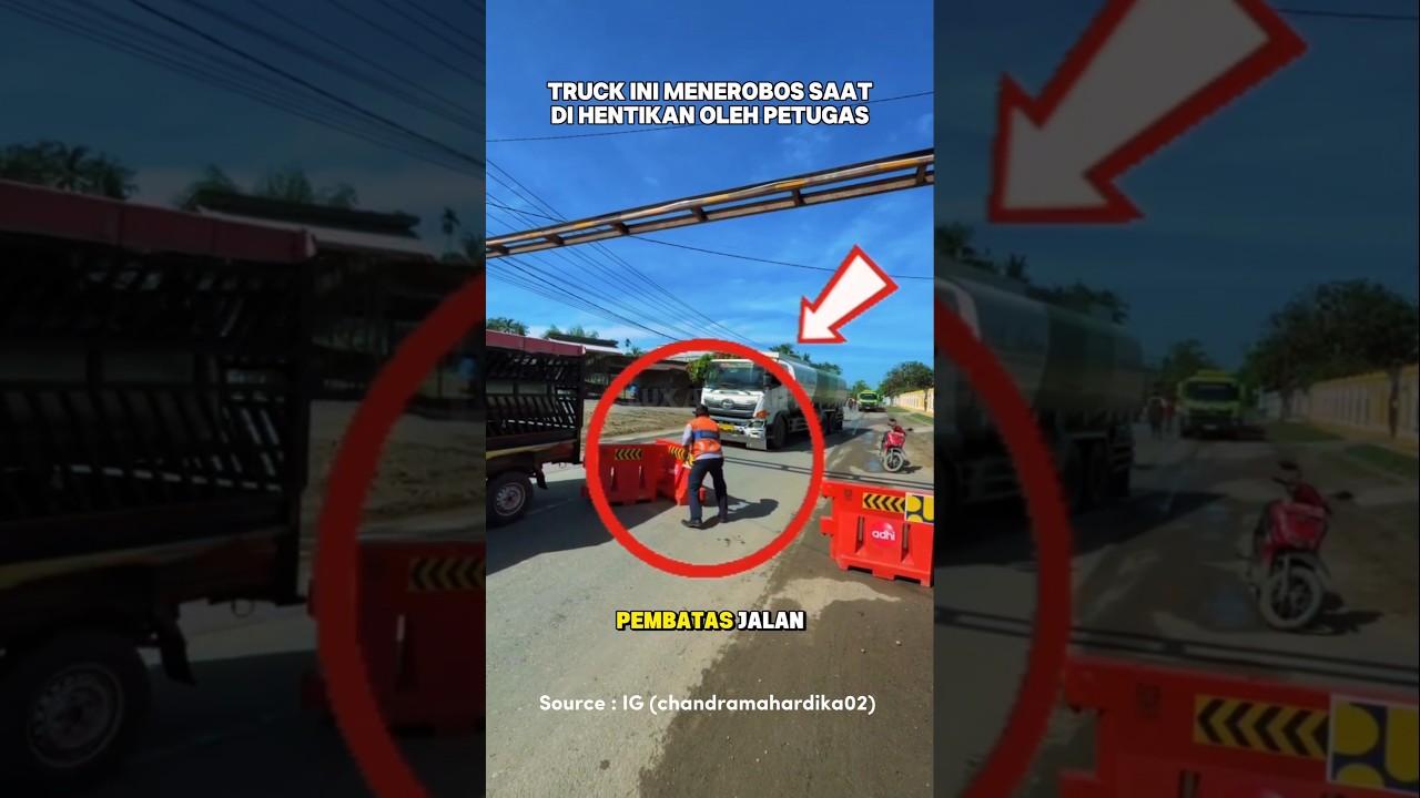 TRUCK INI MENEROBOS SAAT DI HENTIKAN PETUGAS #shorts