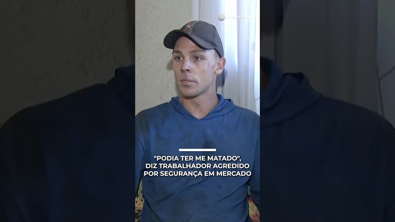 “Podia ter me matado”, diz trabalhador agredido por segurança em supermercado | #SBTNotícias