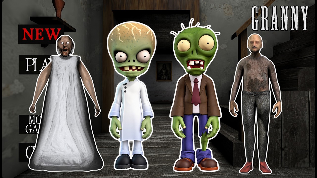 Playing as Granny vs Alien vs Grandpa in Room in Granny house - Gameplay Animation (p.24)