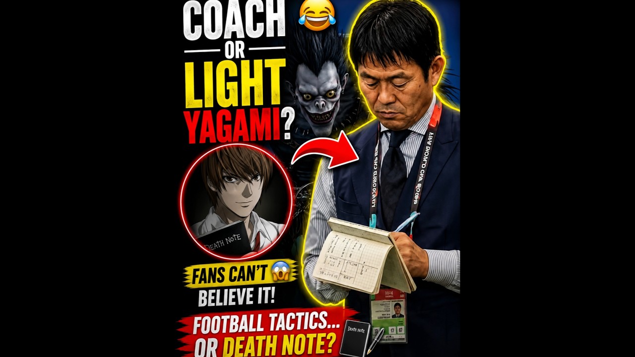 😂 Coach or Light Yagami? 🤔📓 #LightYagami #DeathNote #Anime #FootballCoach #Japan #JapanFootball