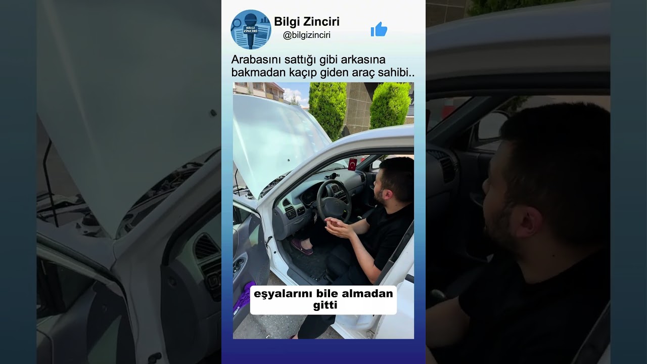 Aracını sattıktan sonra kurtulduğuna sevinip arkasına bile bakmadan gitmiş😂🤔