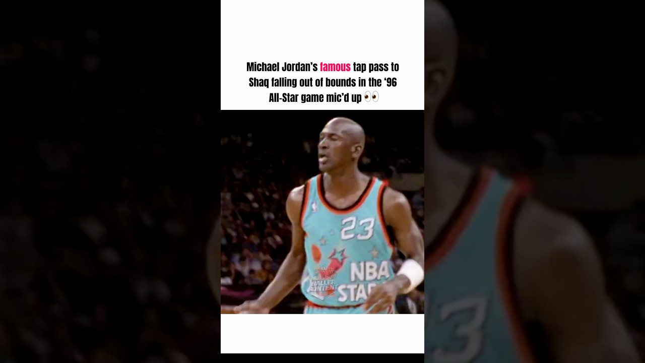 Michael Jordan’s famous tap pass to Shaq falling out of bounds in the ‘96 All-Star game Mic’d up 👀