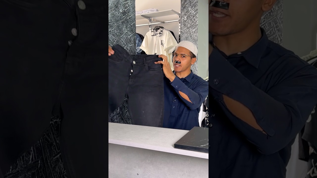 لما تشتري لبس وميعجبكش ابوك فيرجعه 👖🤣